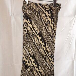 Loveapella Strapless Maxi Dress | Black and Cream | Size S